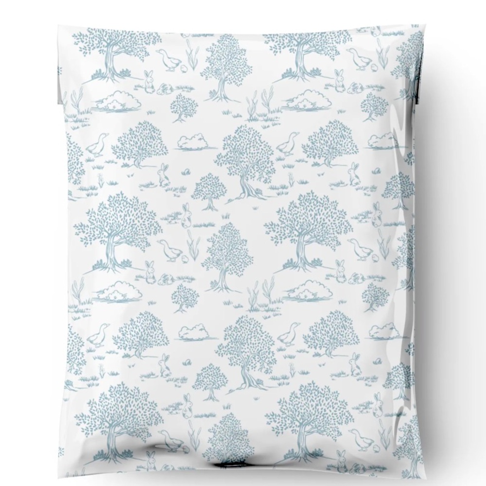 3 SETS LEFT💙20 BLUE TOILE Poly Mailers 10 x 13 inch